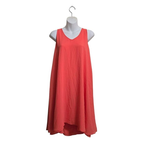 Pietro Brunelli NWT Coral Georgette Chiffon Sleeveless Shift Dress Sz XS - Picture 1 of 12
